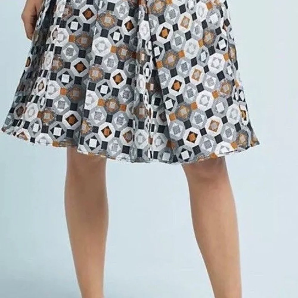 EVA FRANCO Metallic Geo Jacquard Skirt - Picture 2 of 10